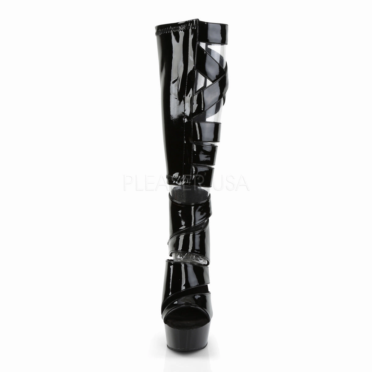 DELIGHT-600-49  Black Str Patent/Black