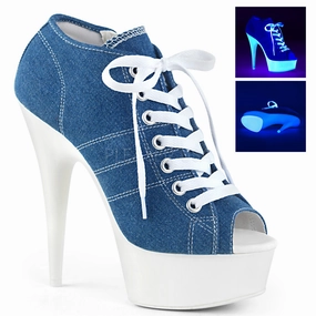 DELIGHT-600SK-01  Denim Blue Canvas/Neon White