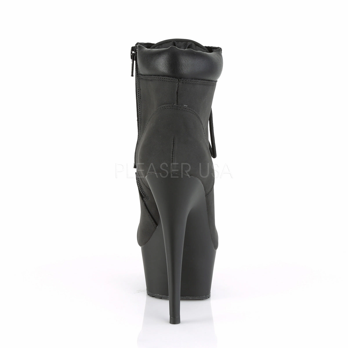 DELIGHT-600TL-02  Black Nubuck Faux Leather/Black Matte