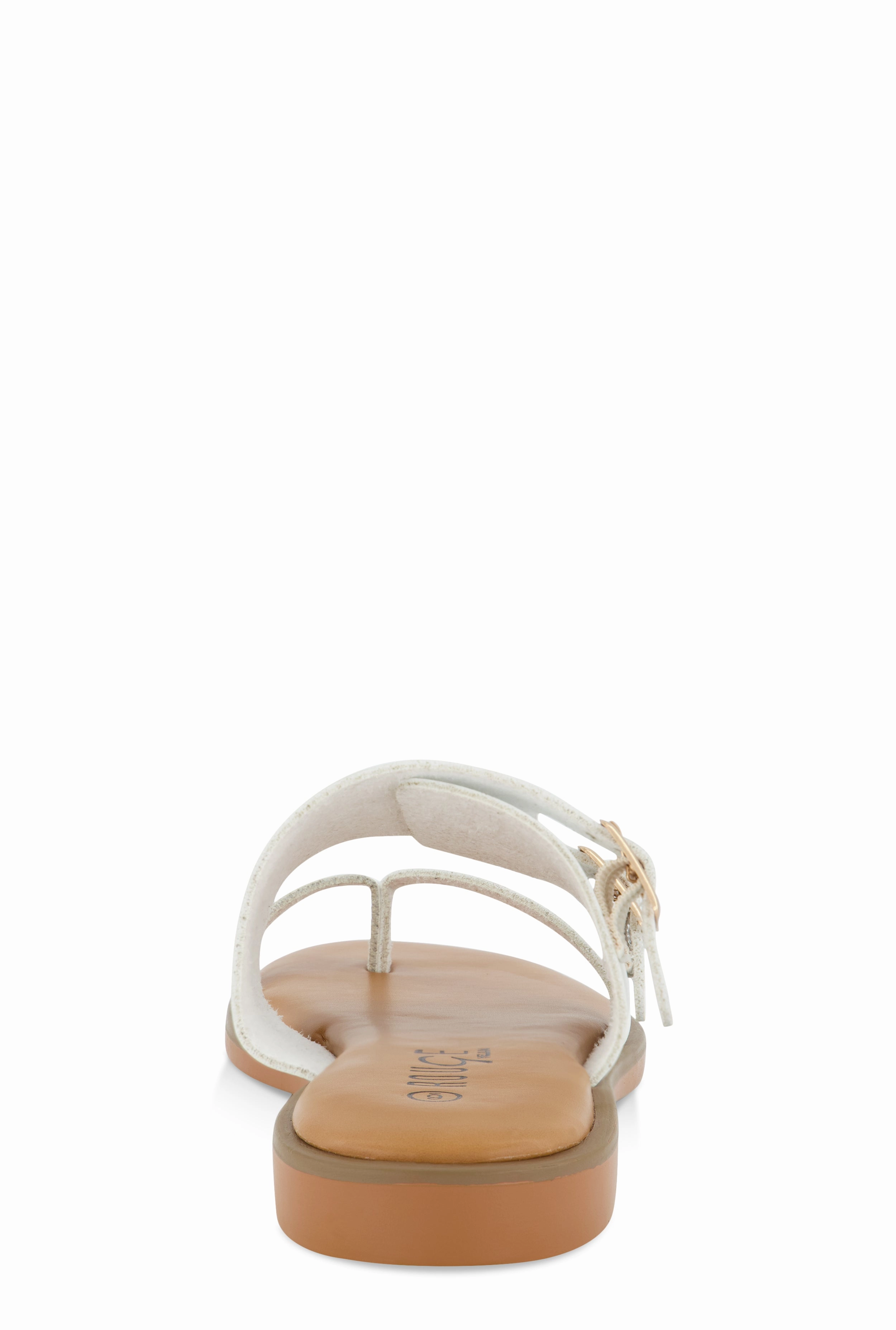 Double Buckle Toe Loop Slide Sandals