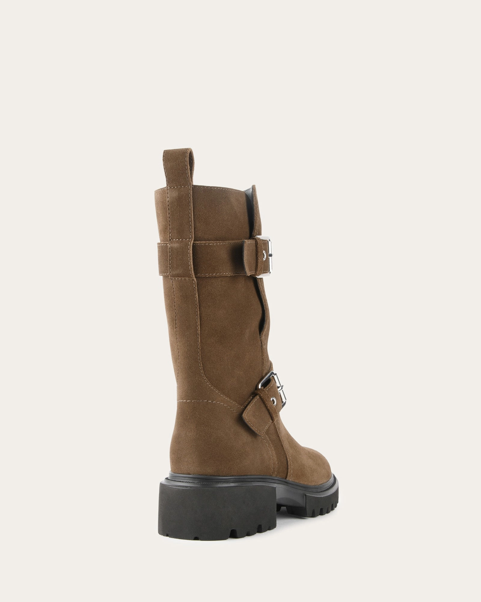 ELLIOT FLAT ANKLE BOOTS BARK SUEDE