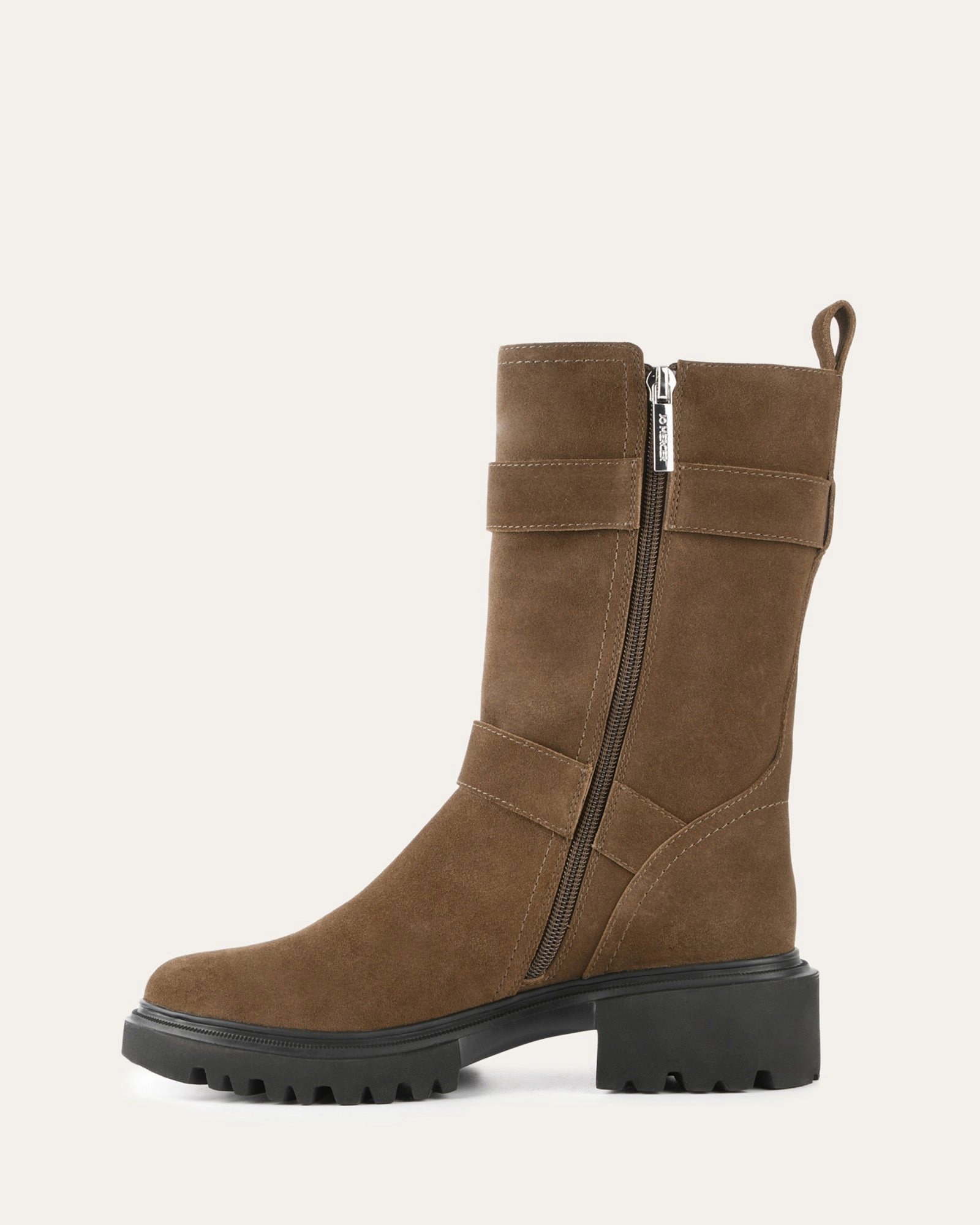 ELLIOT FLAT ANKLE BOOTS BARK SUEDE