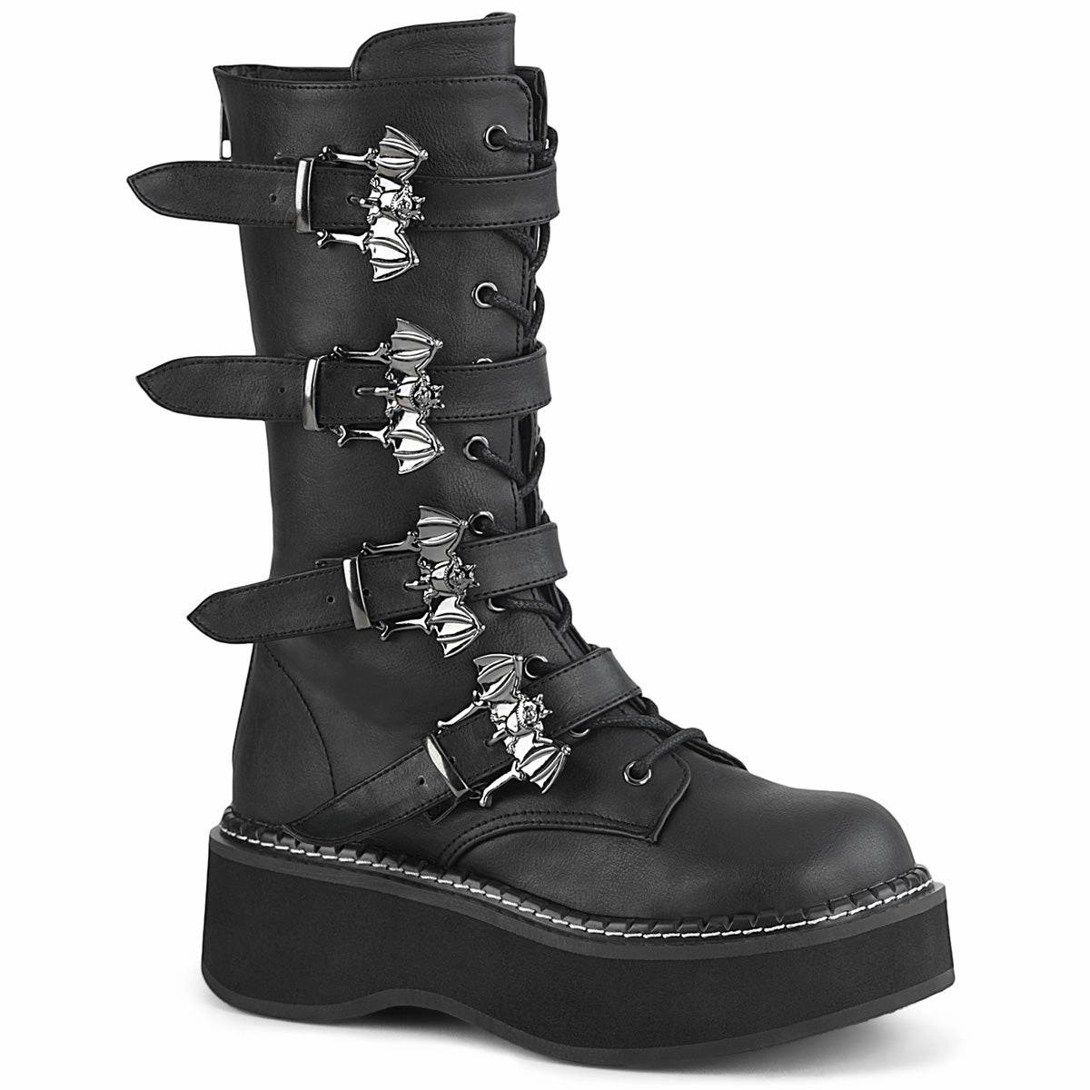 EMILY-322  Black Vegan Leather