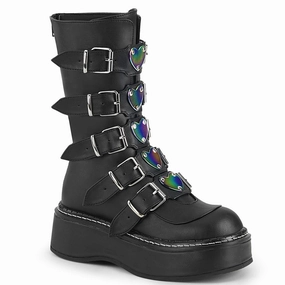 EMILY-330  Black Vegan Leather