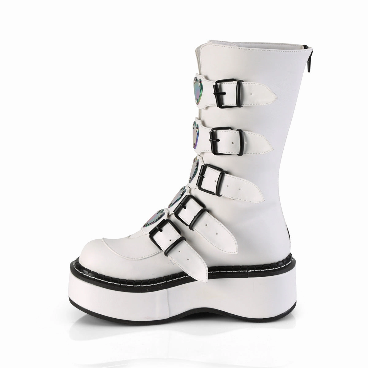 EMILY-330  White Vegan Leather