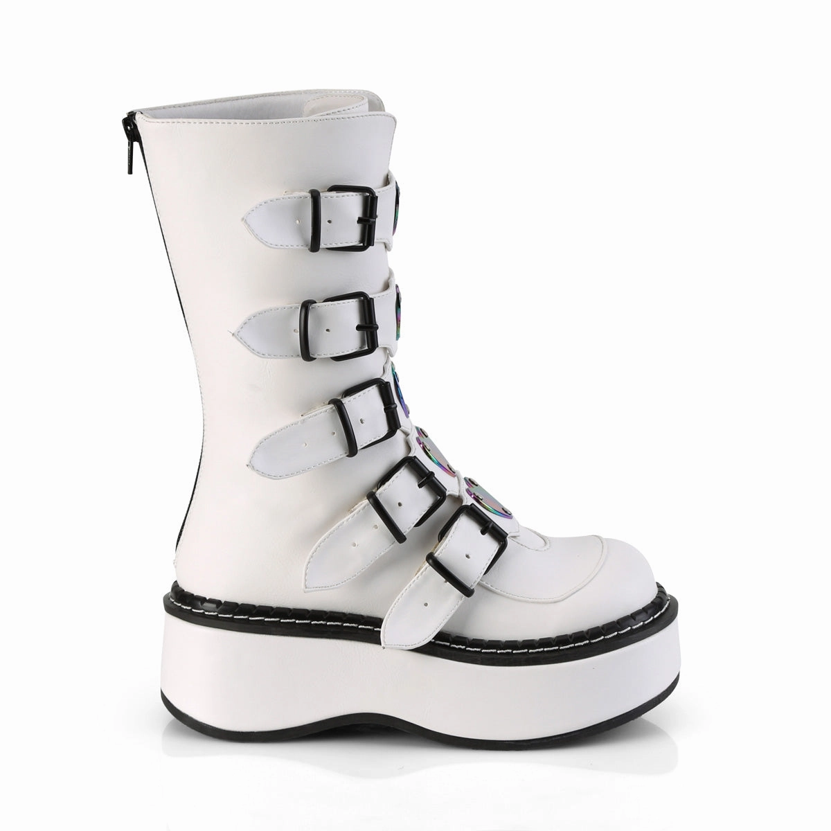 EMILY-330  White Vegan Leather