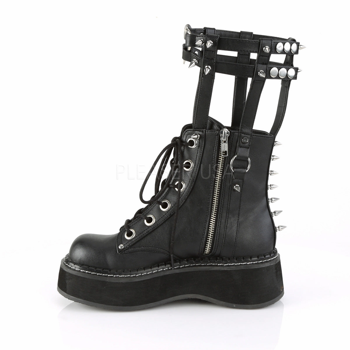 EMILY-357  Black Vegan Leather