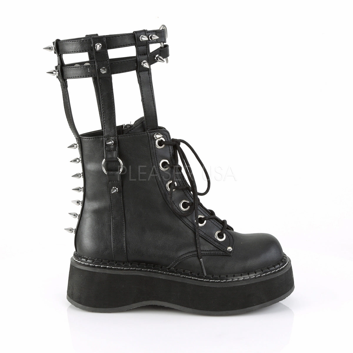 EMILY-357  Black Vegan Leather