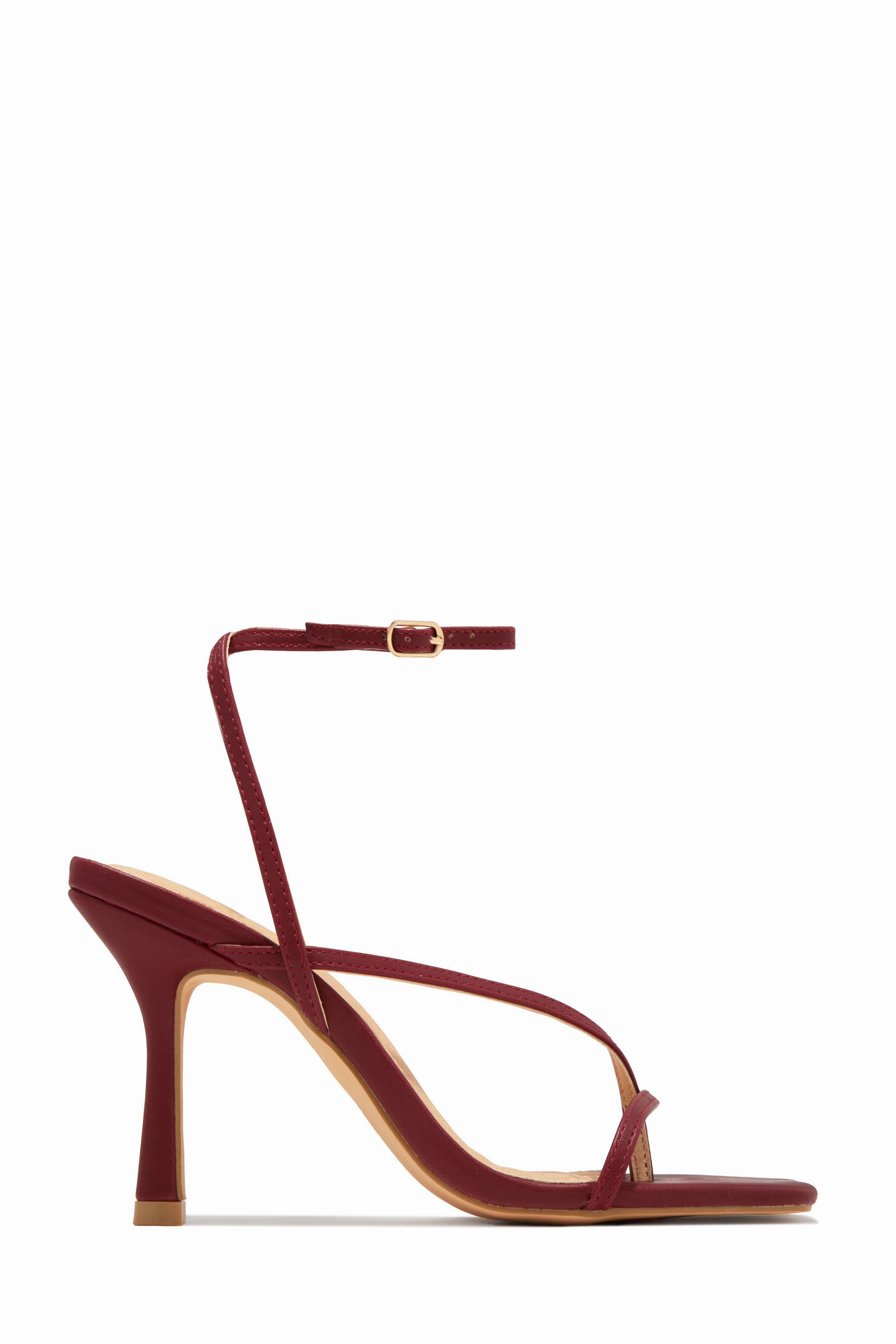 Eren Ankle Strap Heels - Wine