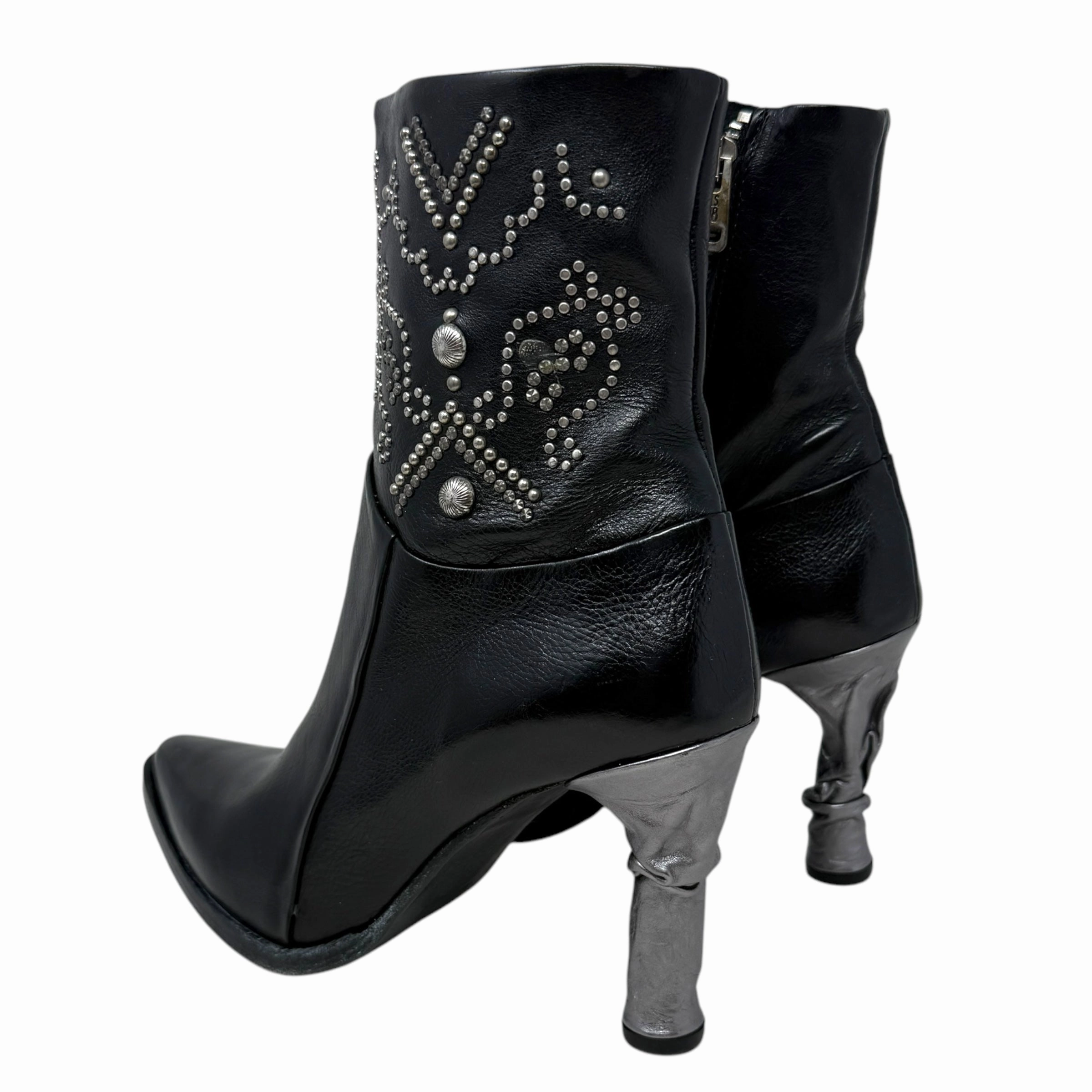 Finnegan Booties By A.S. 98 In Black, Size: US 9/EU 39