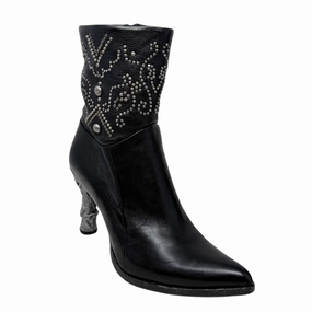 Finnegan Booties By A.S. 98 In Black, Size: US 9/EU 39