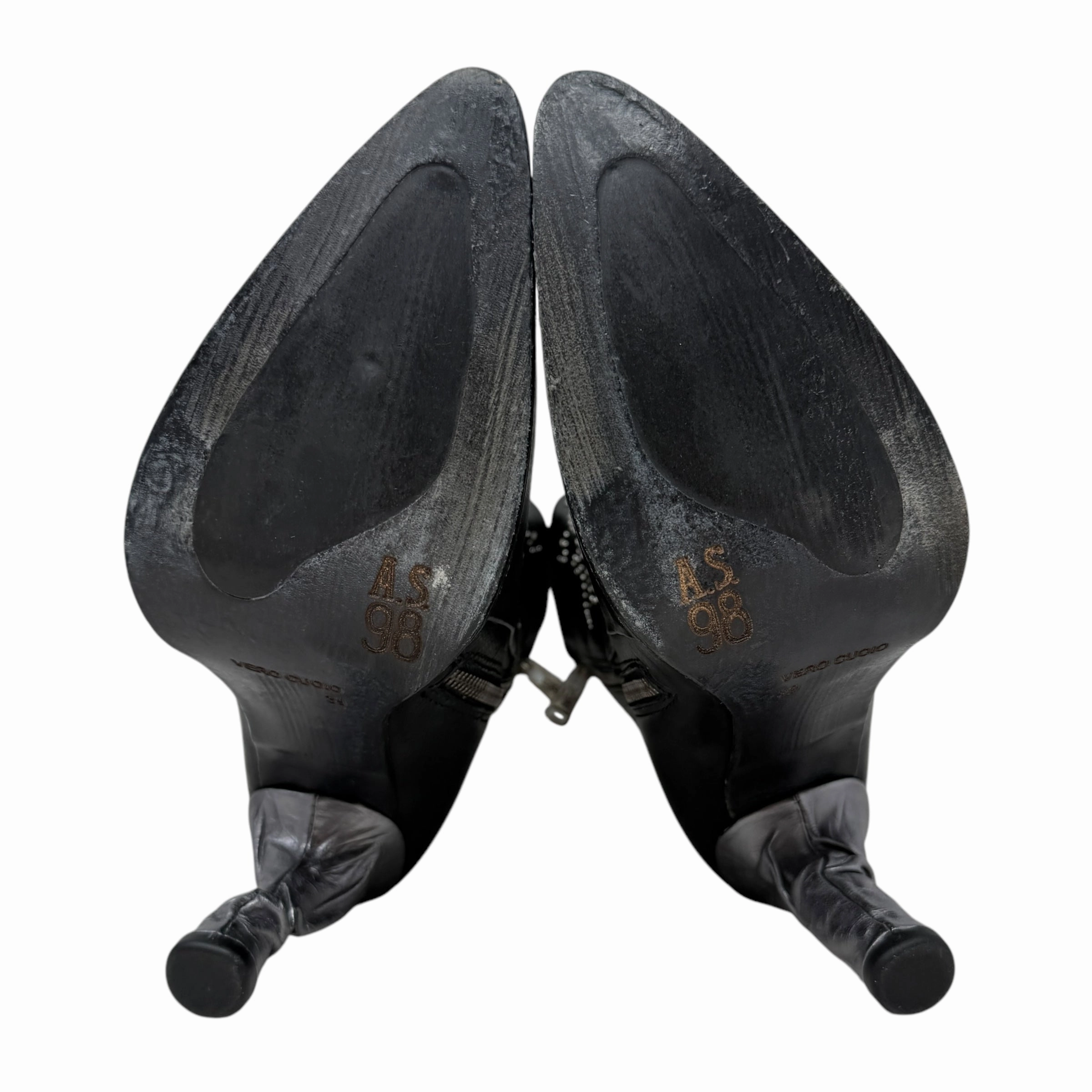 Finnegan Booties By A.S. 98 In Black, Size: US 9/EU 39