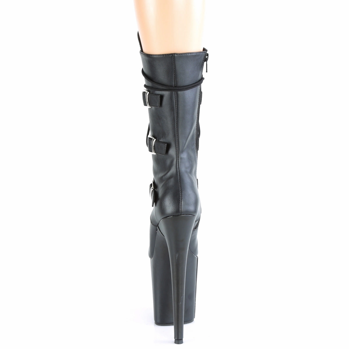FLAMINGO-1053  Black Faux Leather/Black Faux Leather