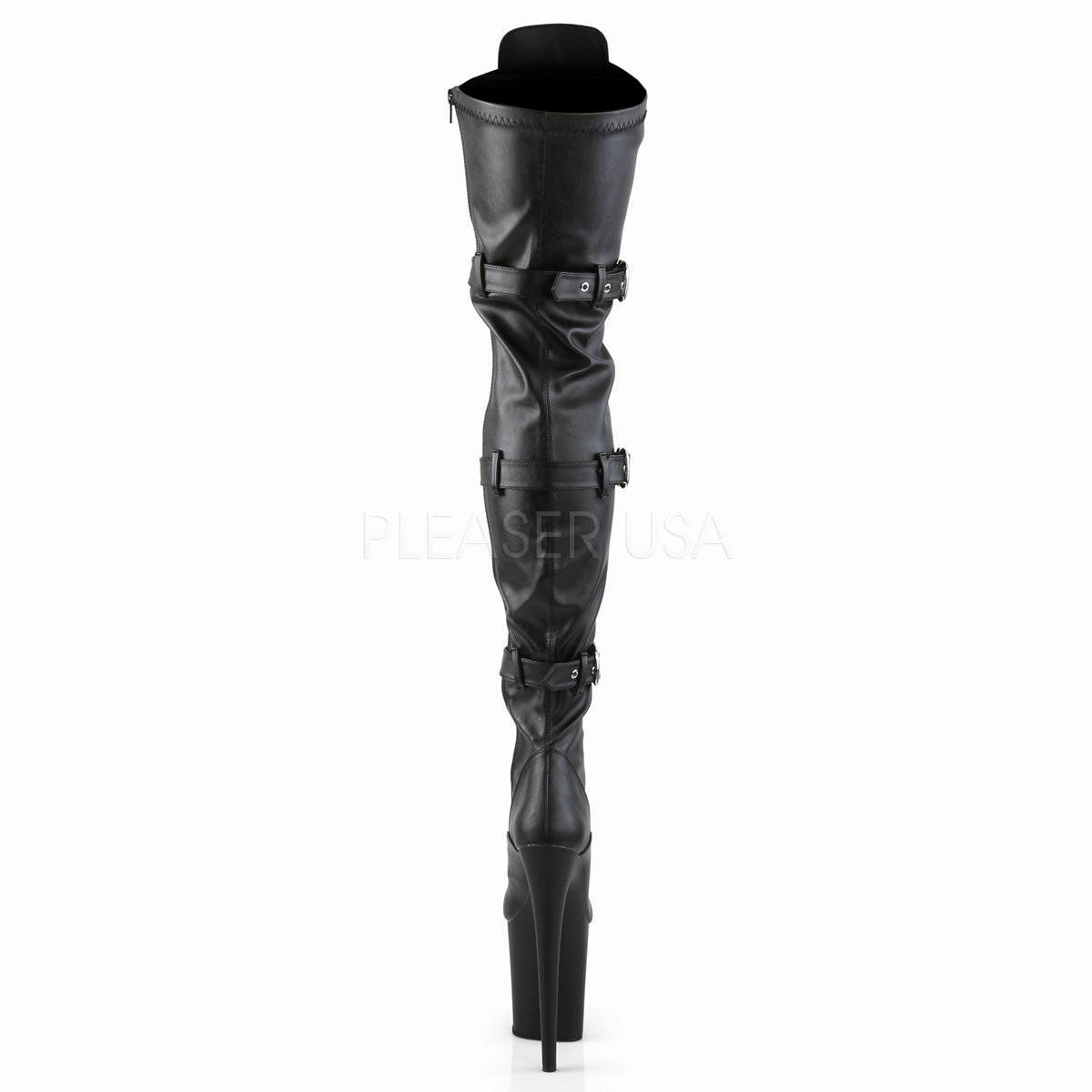 FLAMINGO-3028  Black Str Faux Leather/Black Matte