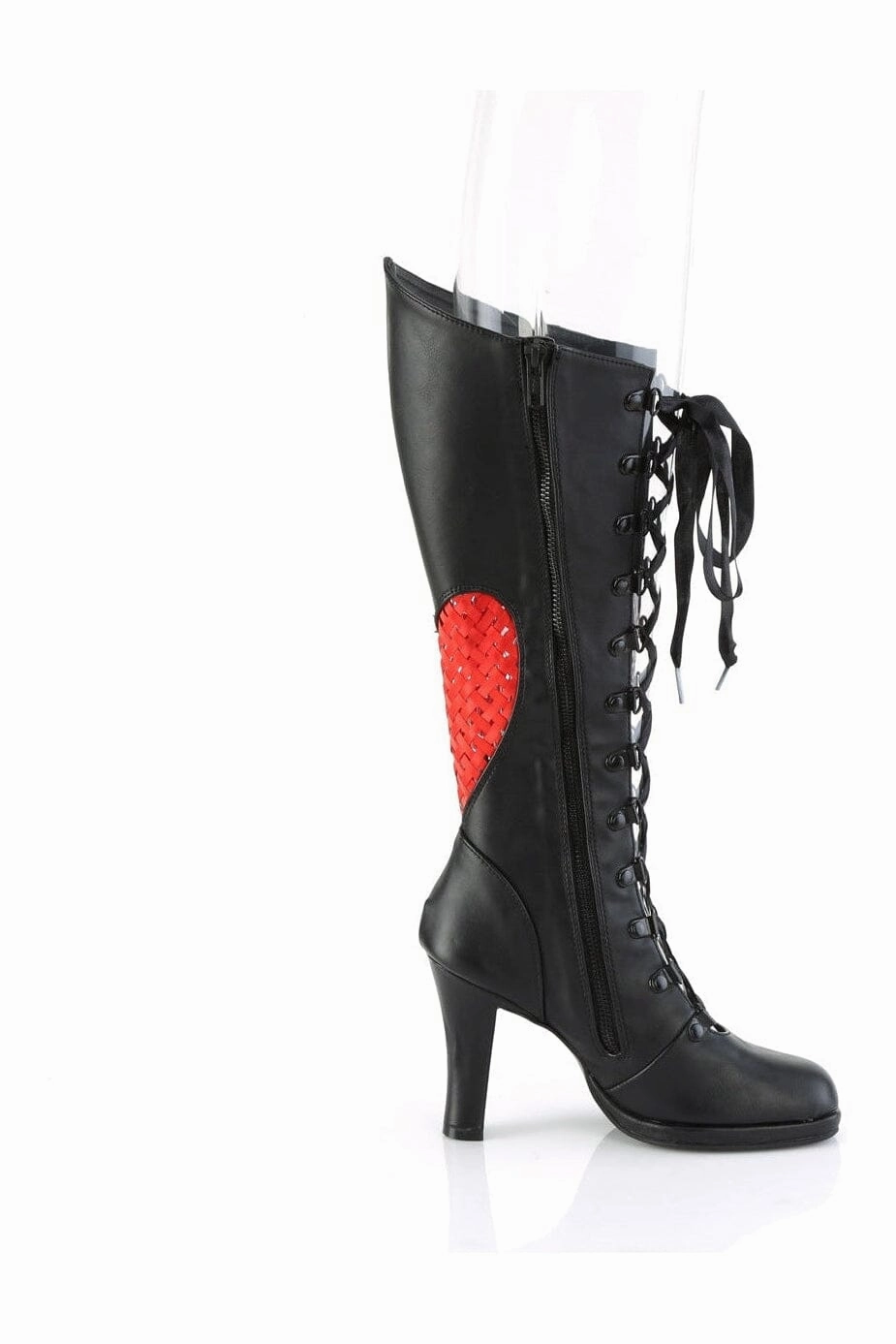 GLAM-243 Black Vegan Leather Knee Boot