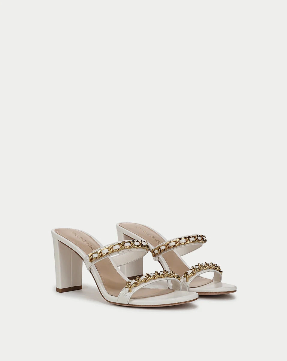 Gretchen Chain-Link Sandal - Parchment