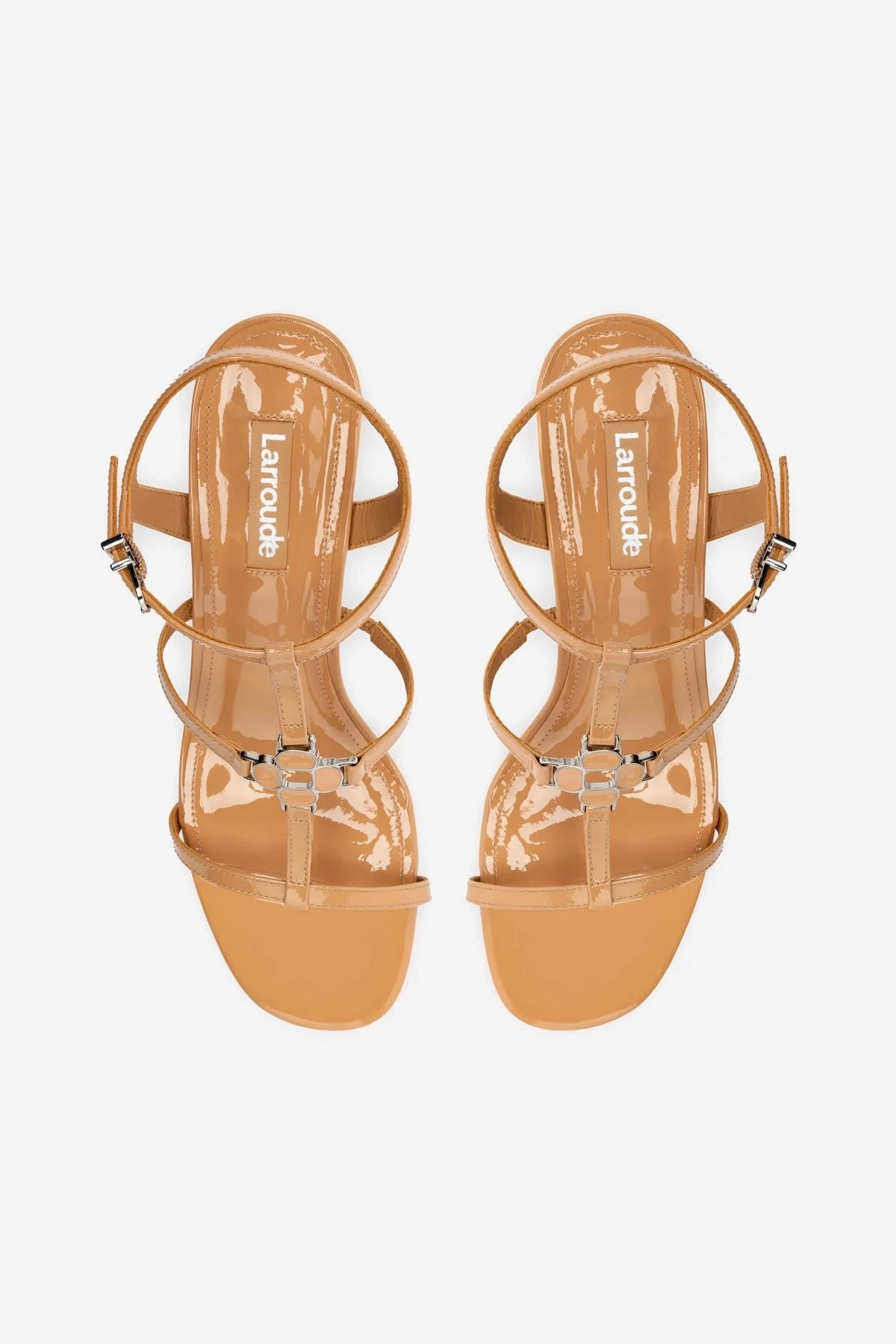 Hana Block In Tan Patent Leather