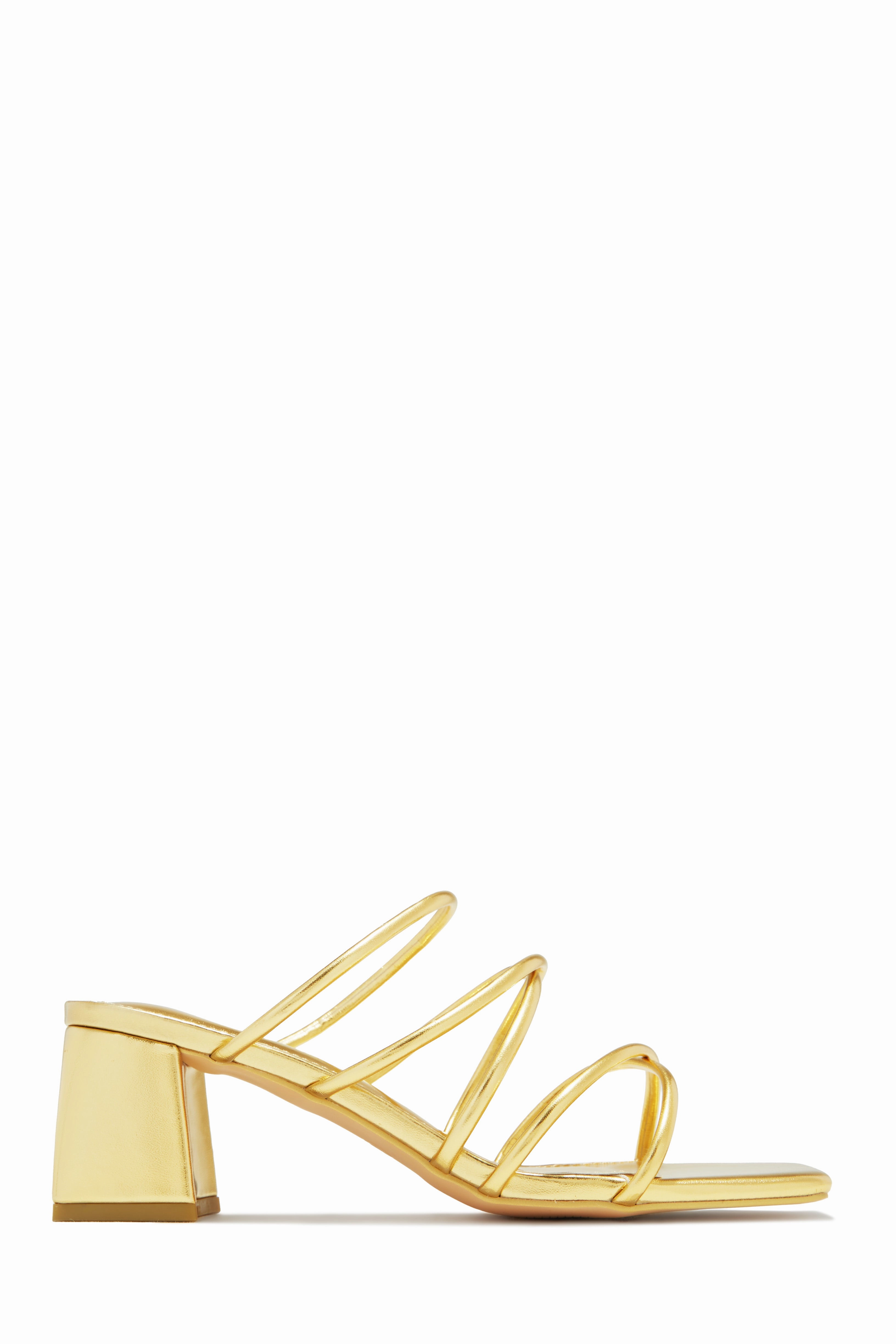 Hannah Block Mid Heel Mules - Silver