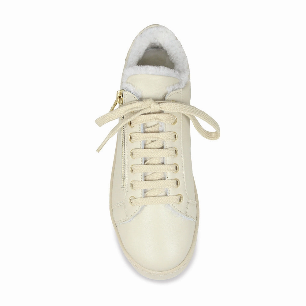 Honey: Cream Leather & Shearling