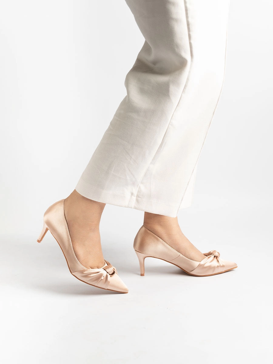 Ilya Satin Knot Heels