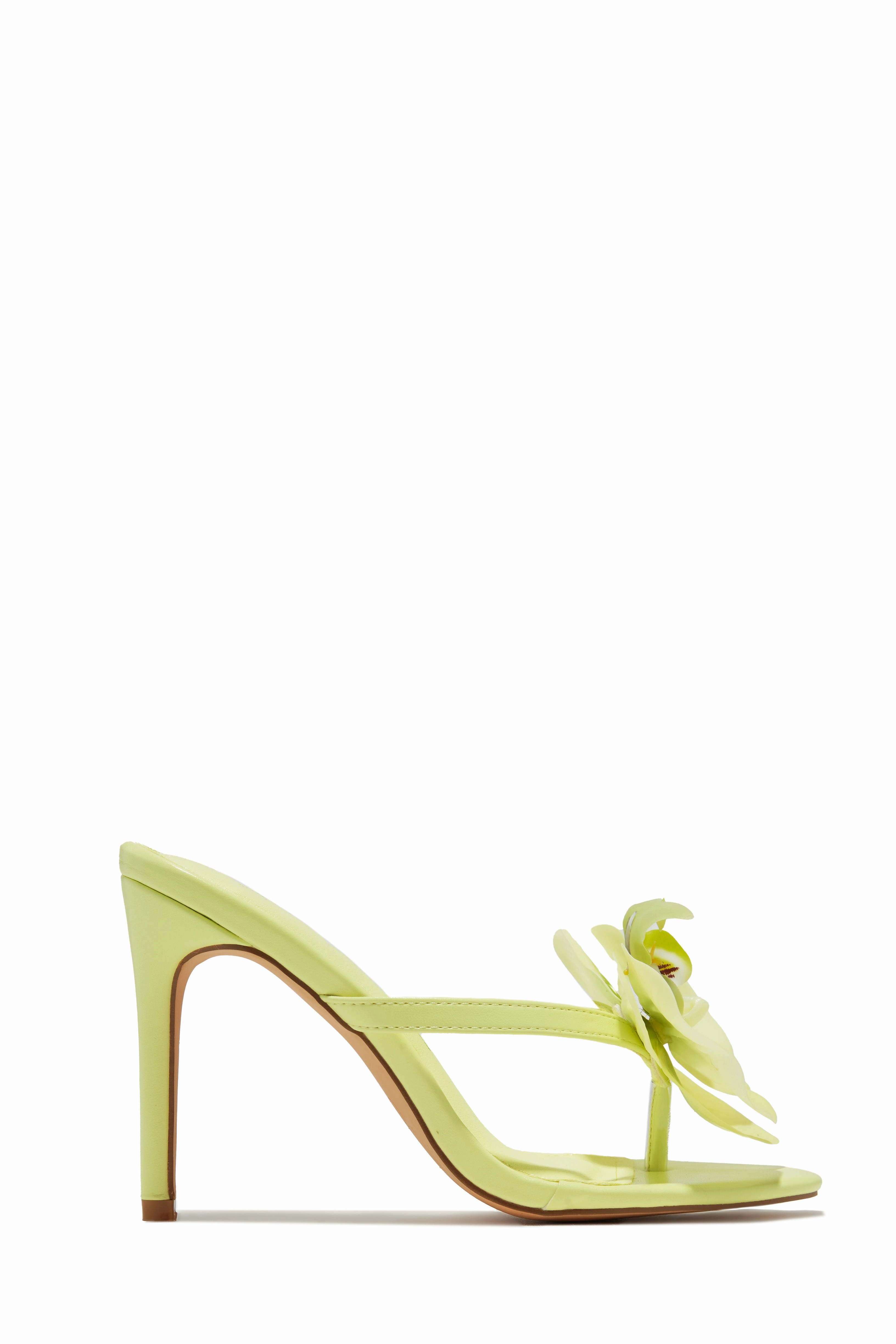 Inara Rosette High Heel Mules - Black