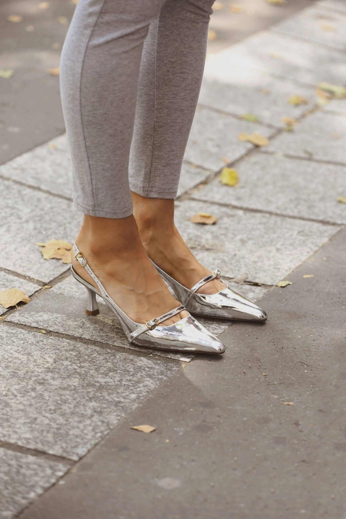 Ines Pump In Silver Specchio