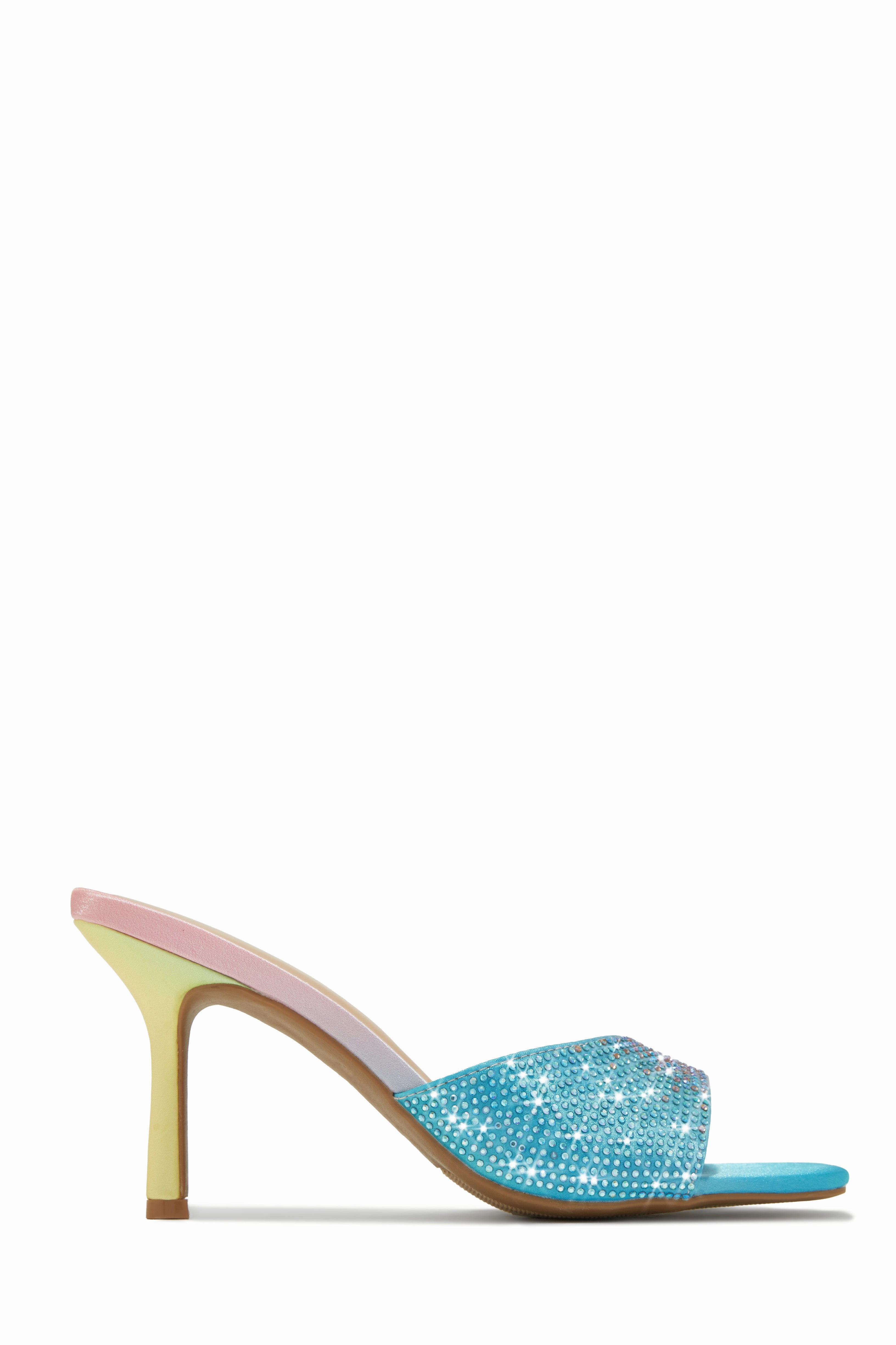 Irina Embellished Mid High Heels - Multi