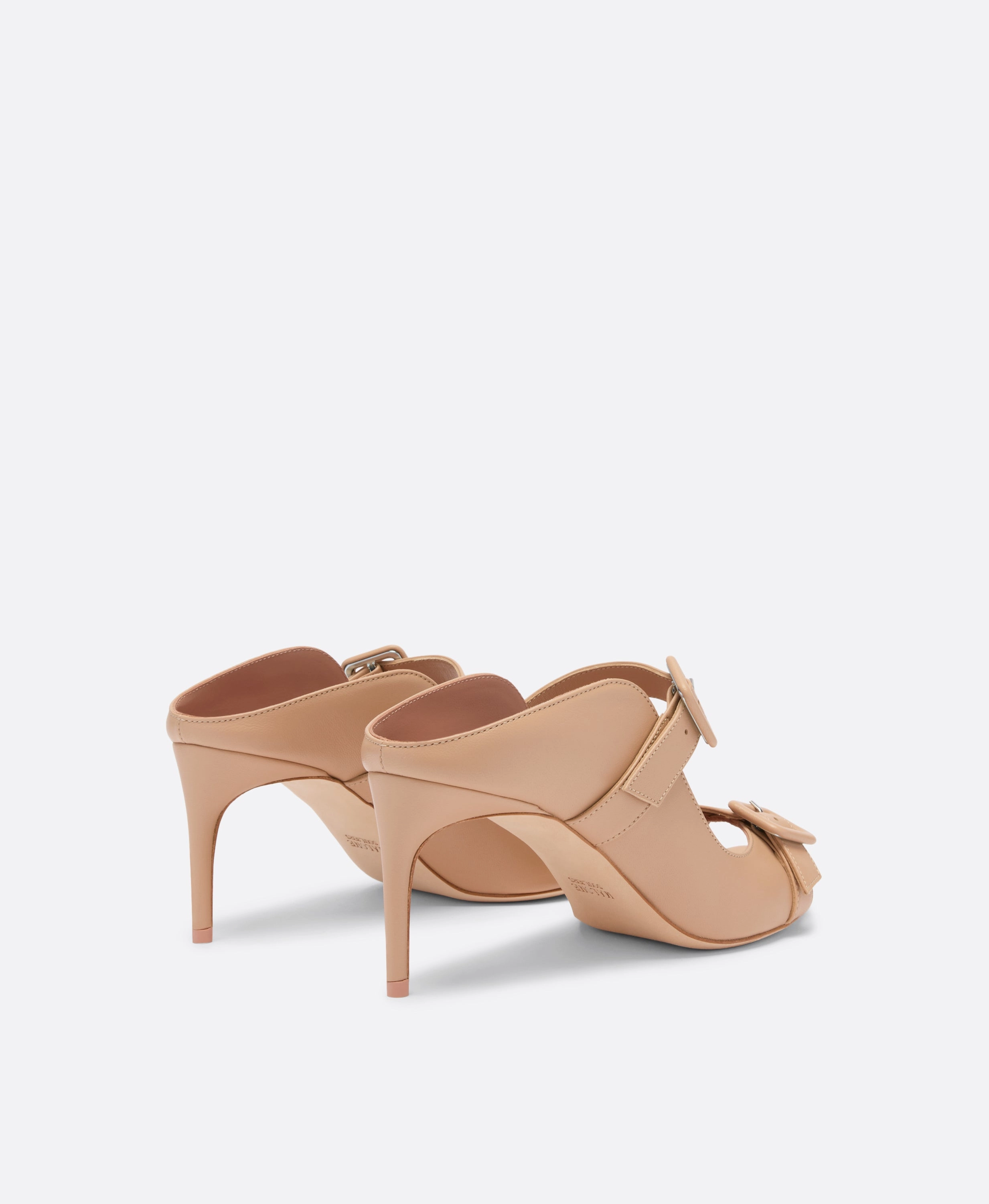 Isobel 70 Buff Leather Heeled Sandals