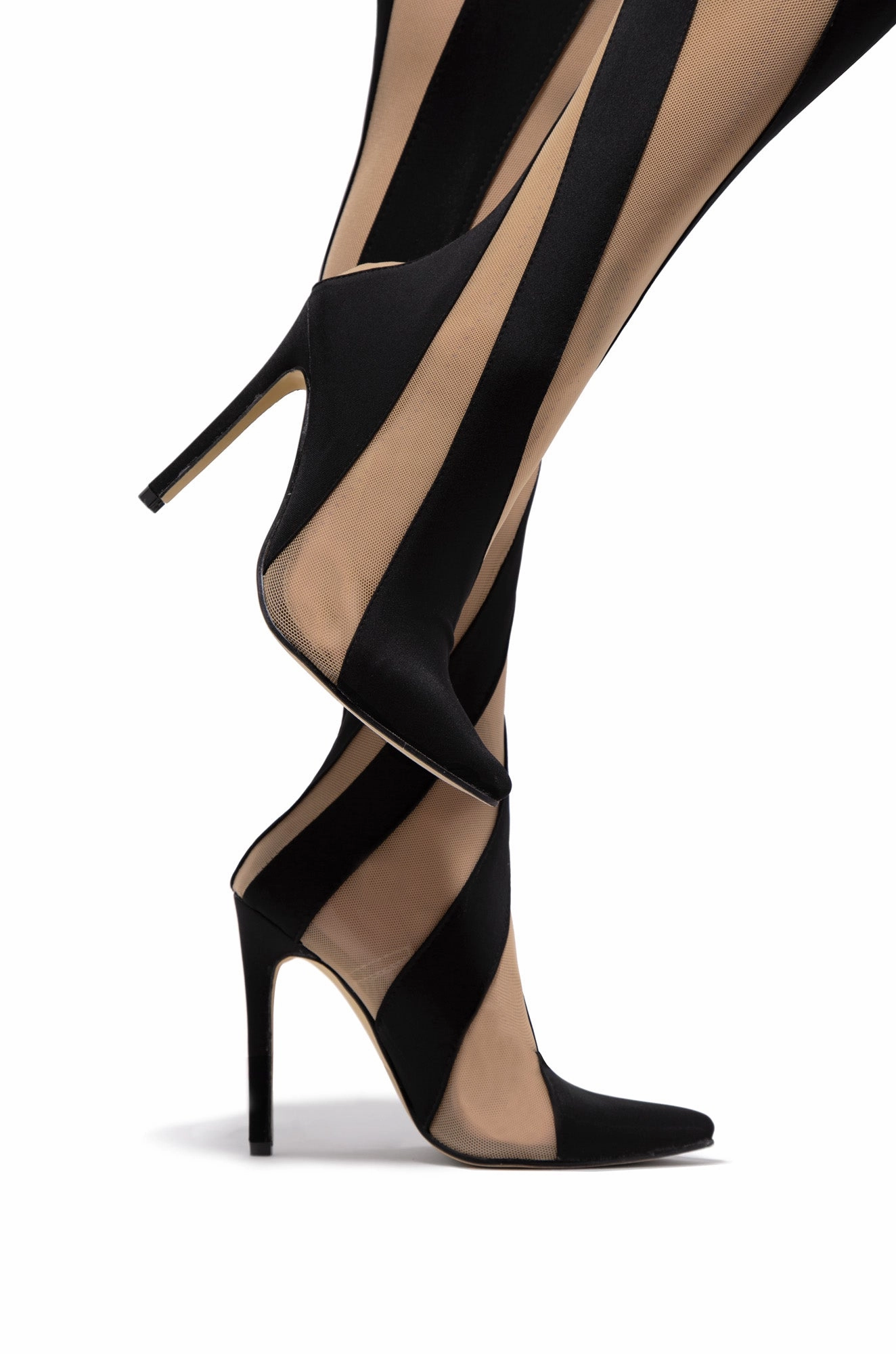 Jenner Over The Knee Heel Boots - Black