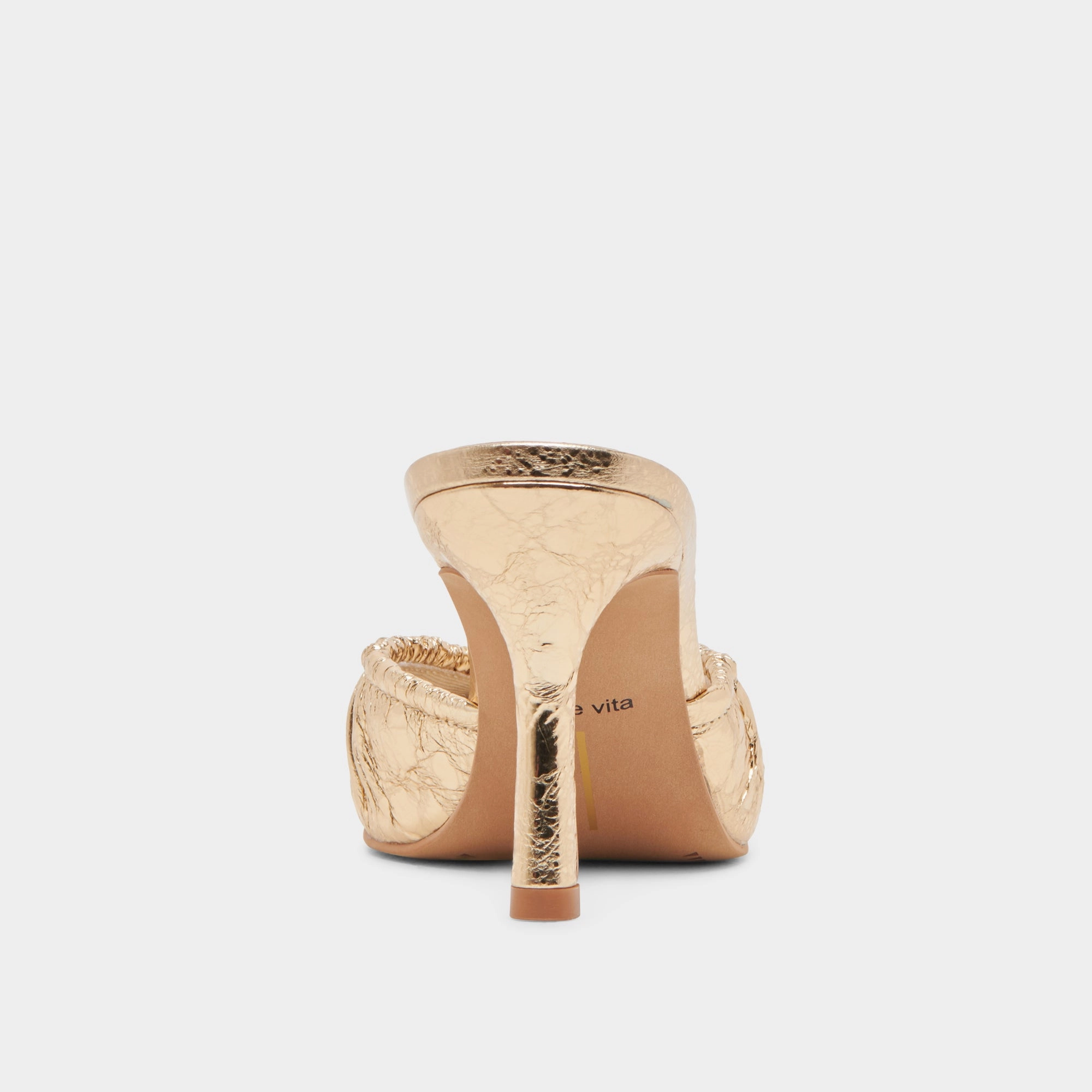 KAIRI HEELS GOLD DISTRESSED LEATHER
