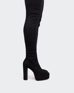 Kalaf Black Suede Stretch