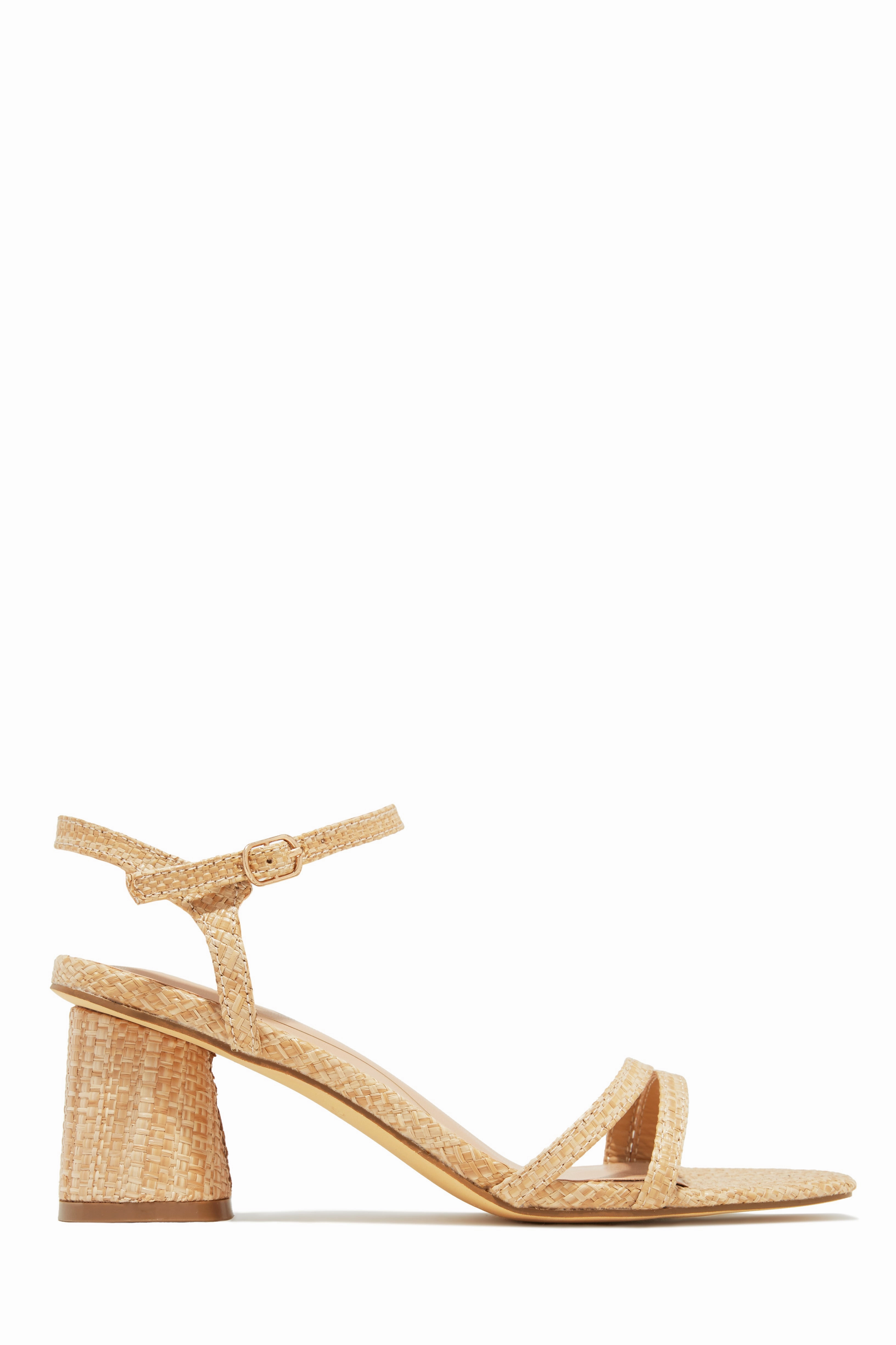 Kateri Block Mid Heels - Natural