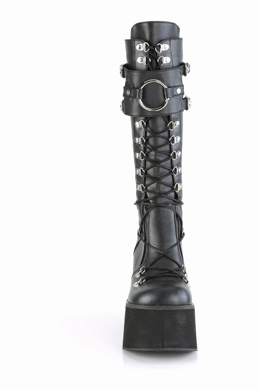 KERA-200 Black Vegan Leather Knee Boot