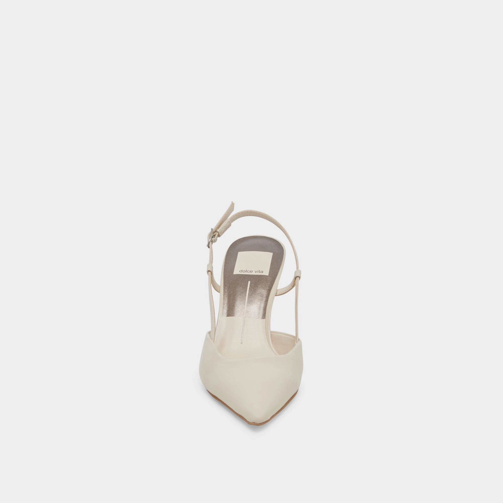 KIM HEELS IVORY CRINKLE PATENT - re:vita