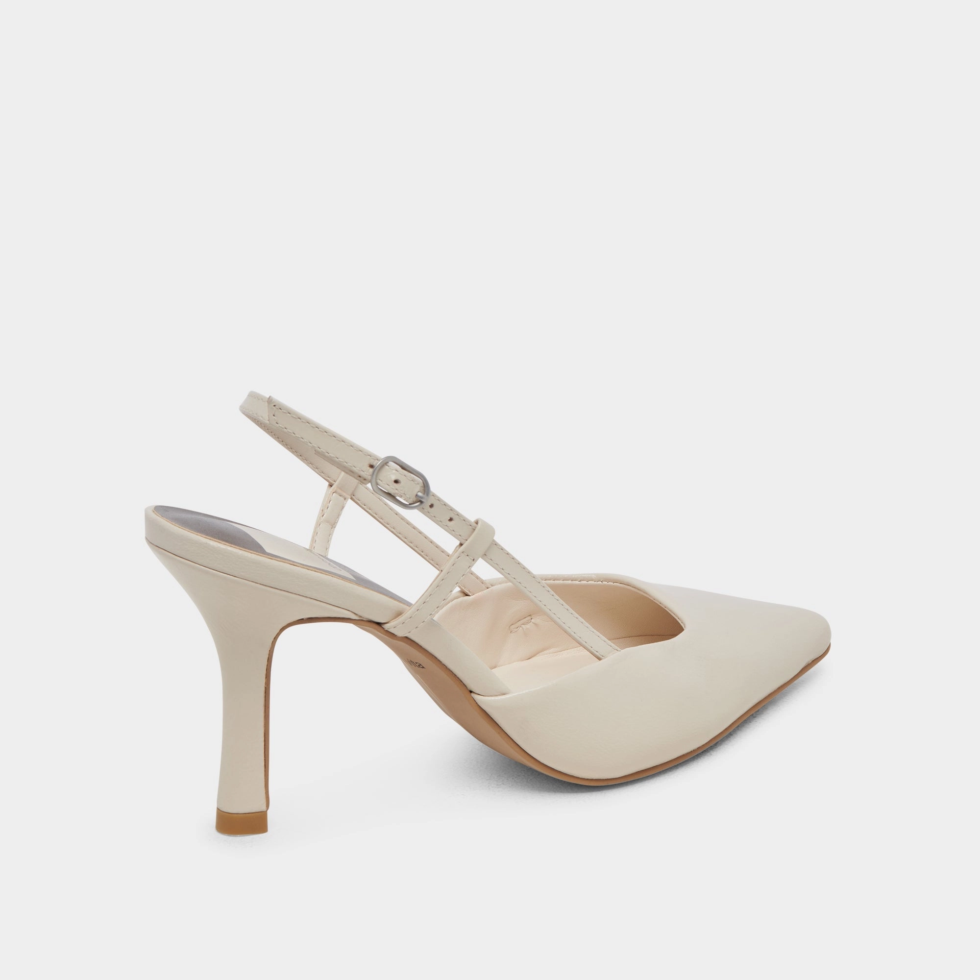 KIM HEELS IVORY CRINKLE PATENT - re:vita