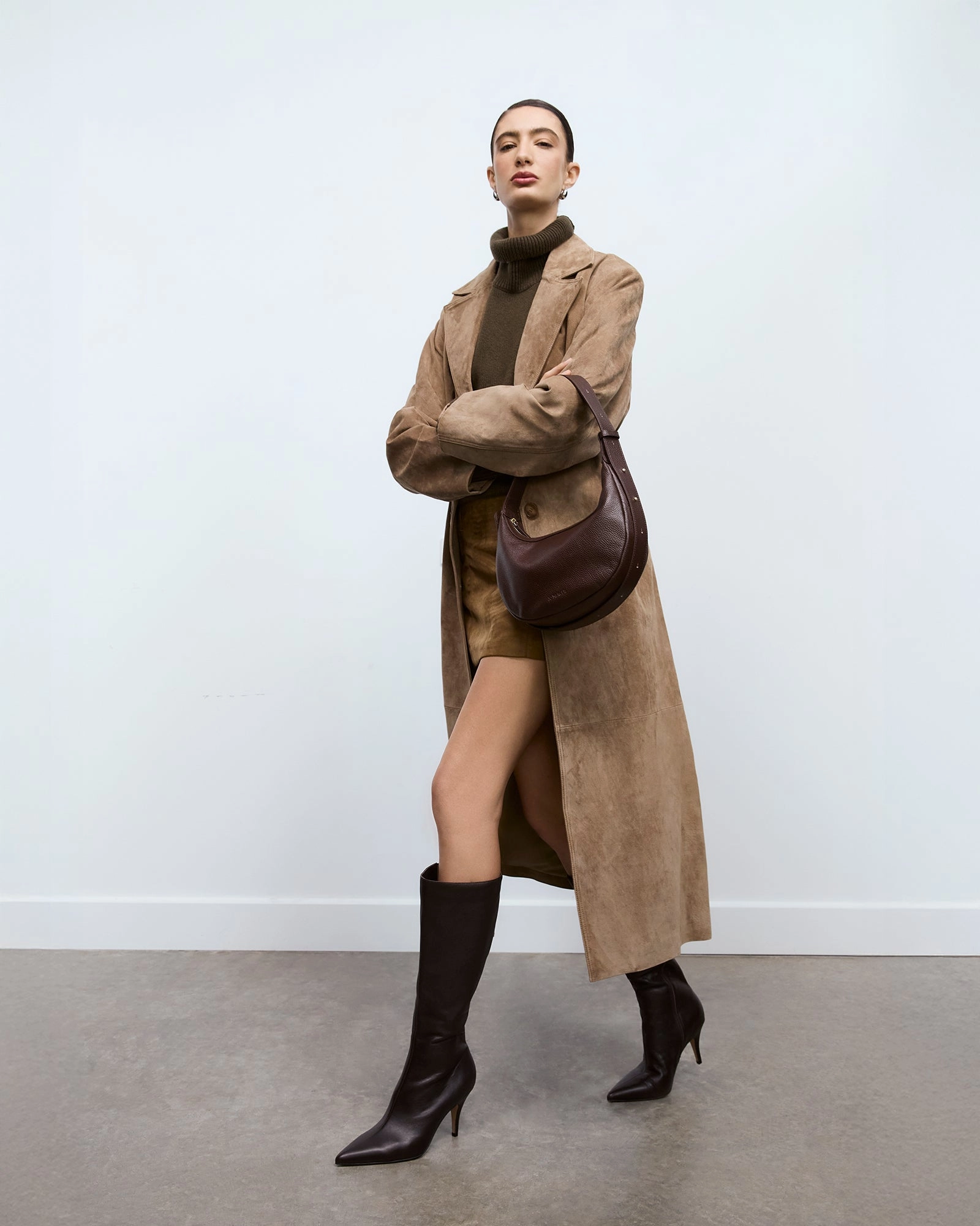LOTUS KNEE BOOTS BITTER CHOC LEATHER