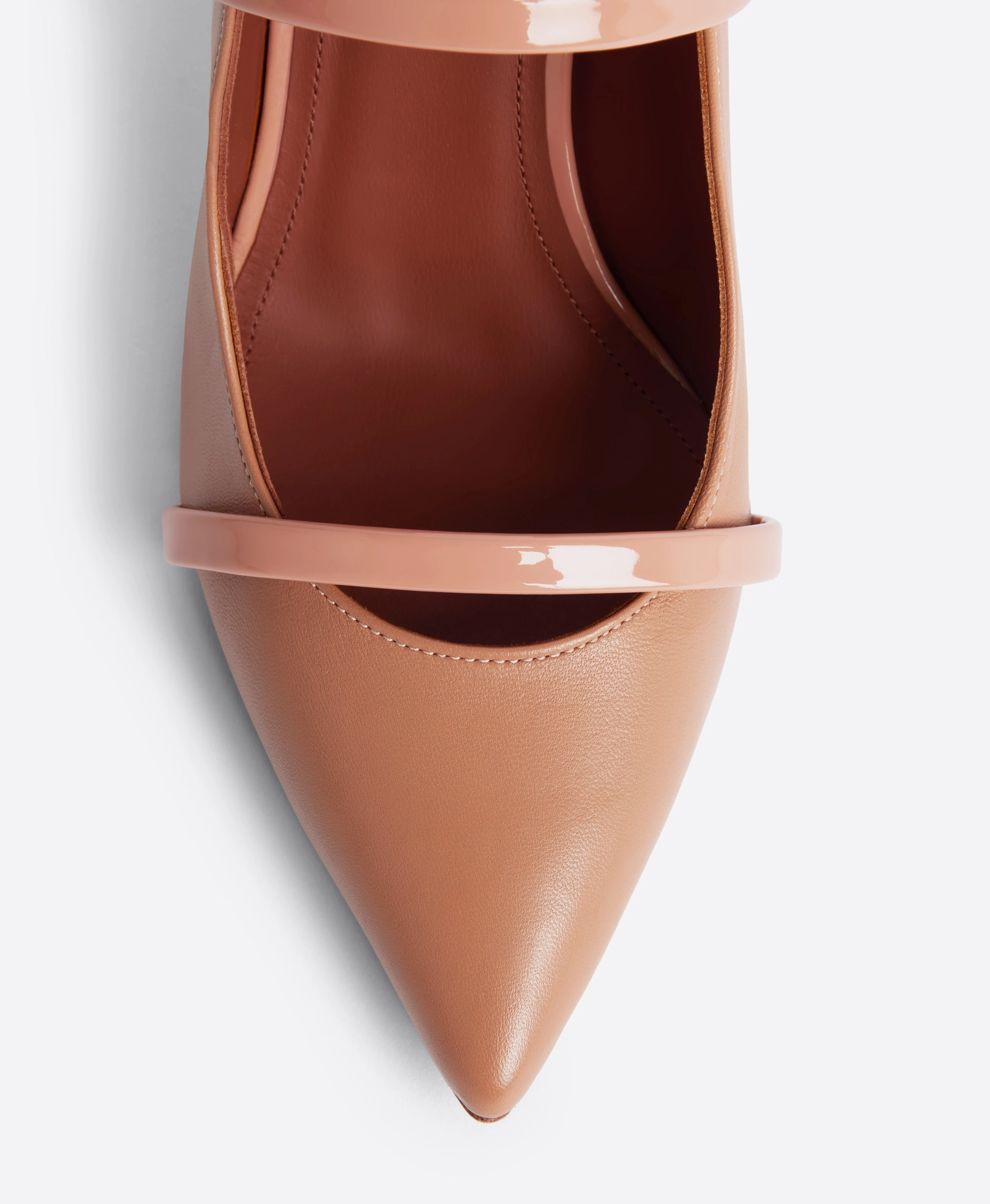Maureen 70 Blush Leather Mules