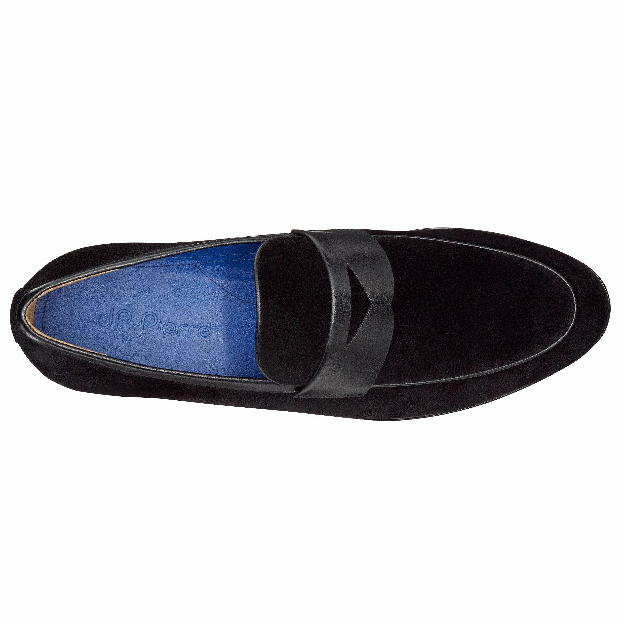 Men´s black velvet tuxedo penny loafer