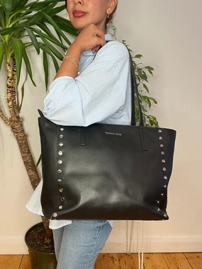 Michael Kors Black Studded Handbag