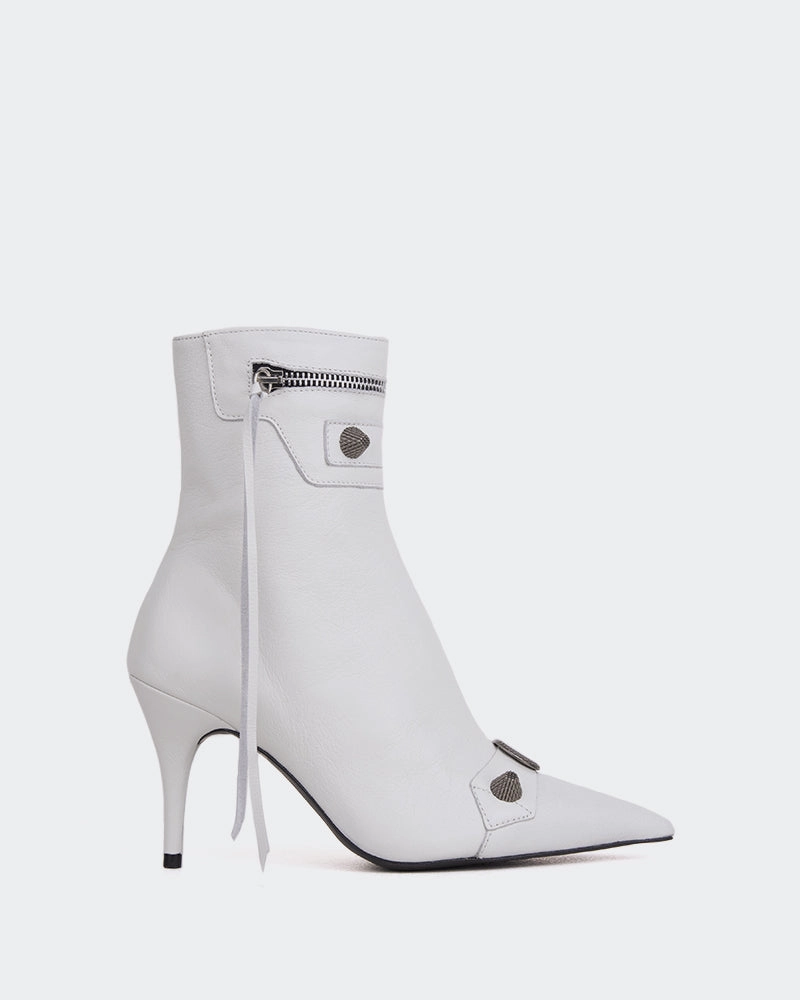 Minaj White Leather