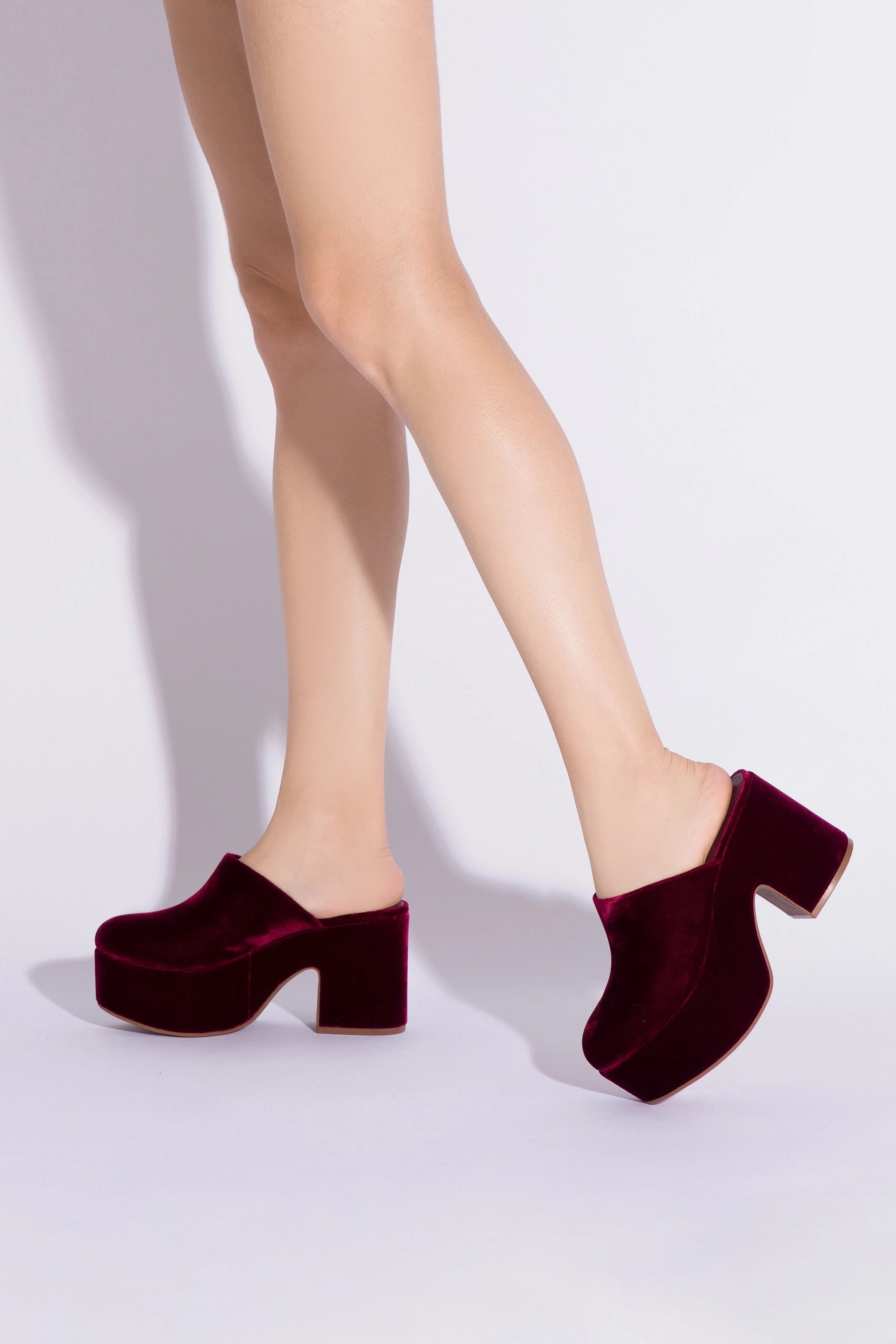 Miso Platform Clog In Wine Velvet