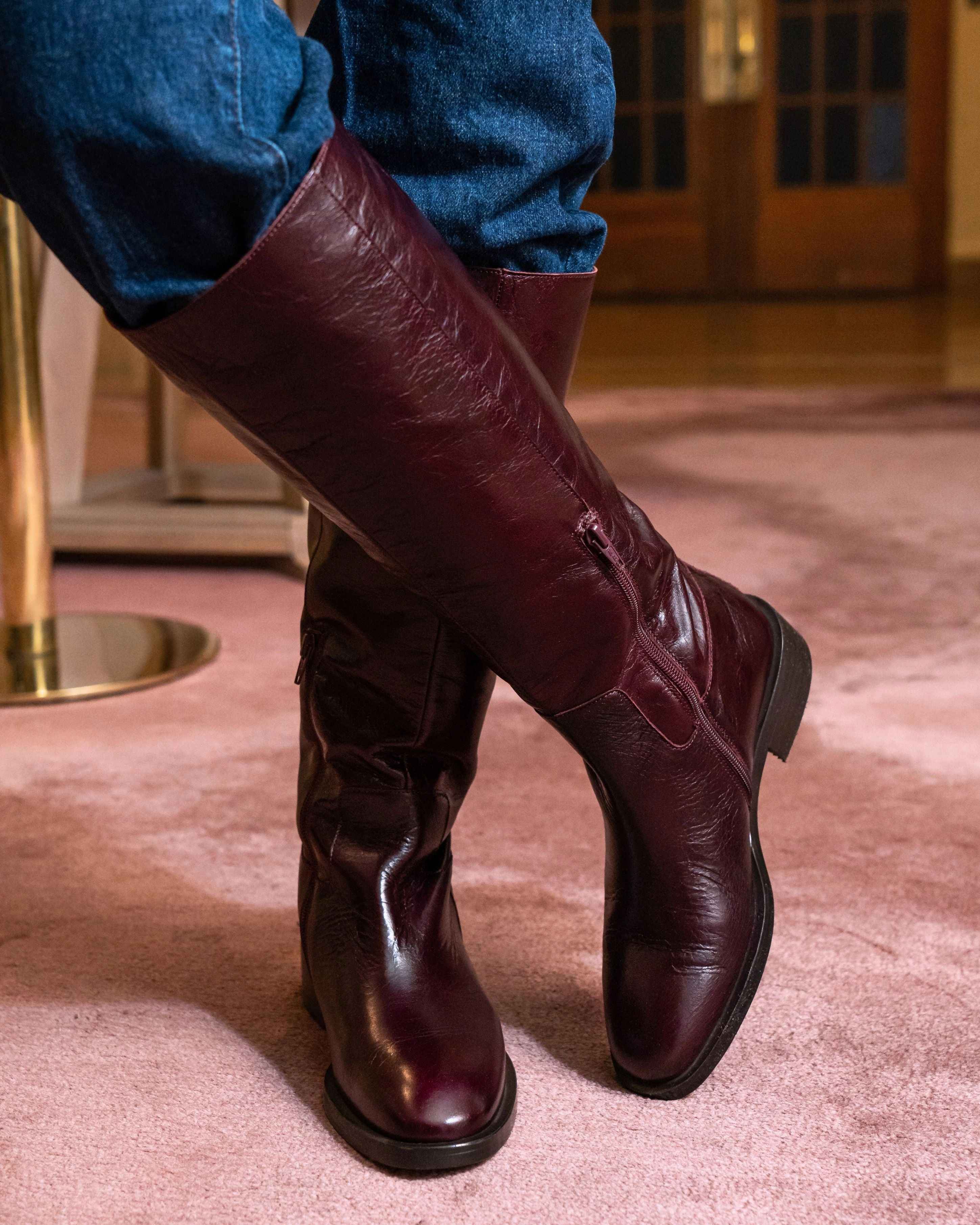 Moyle Burgundy Leather