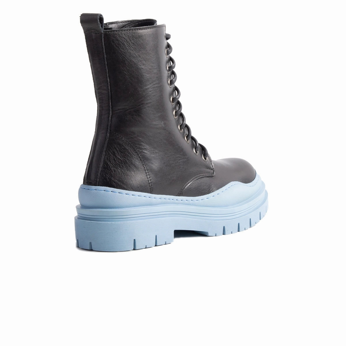 Nagasaki Black Leather/Blue Sole