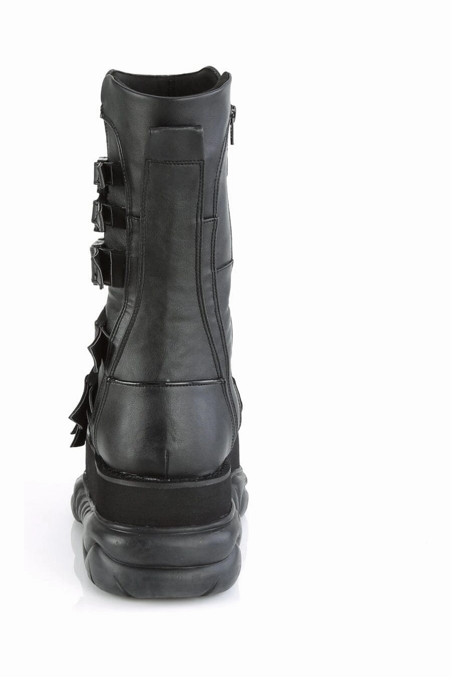 NEPTUNE-210 Black Vegan Leather Knee Boot