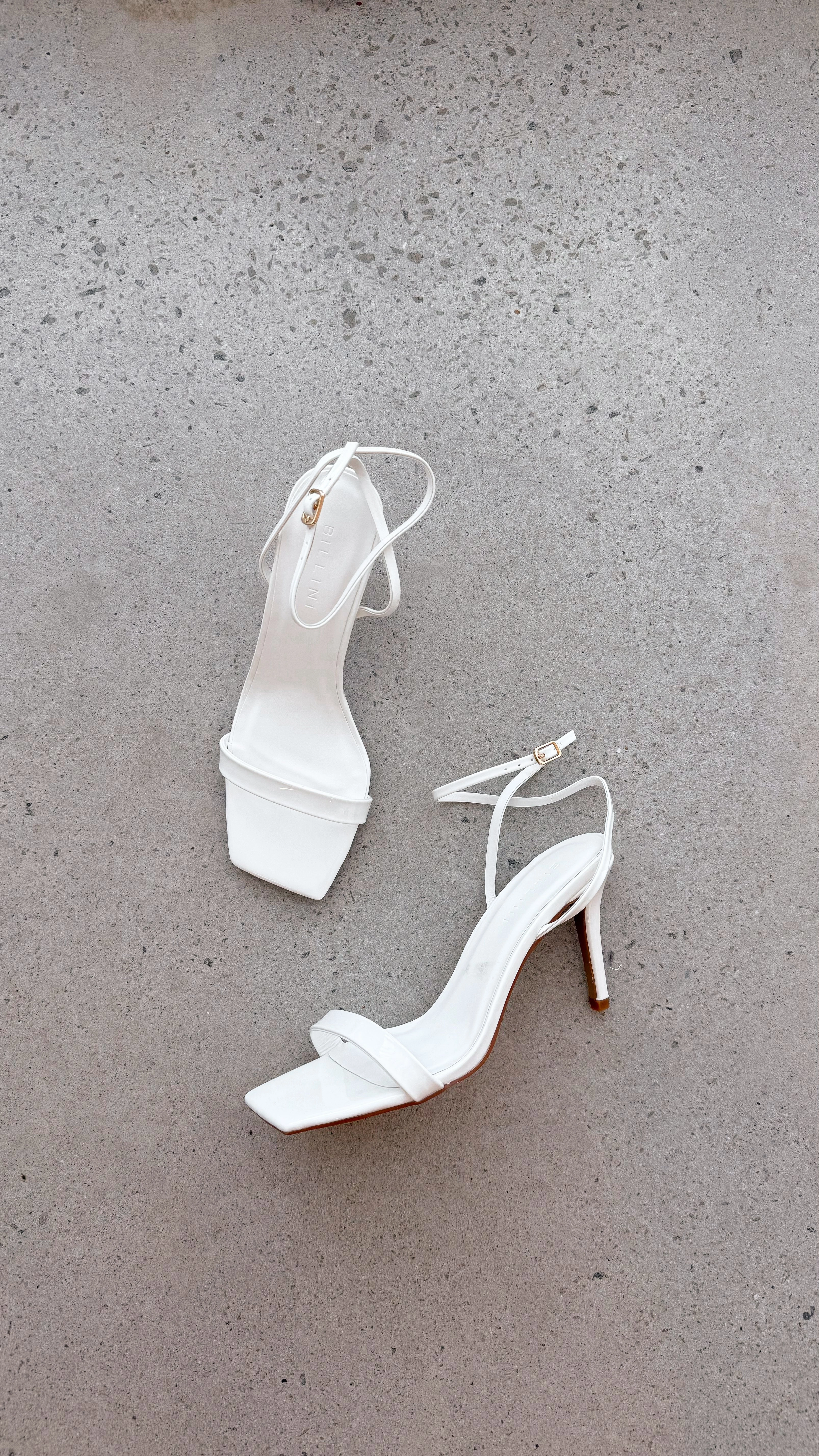 Octans Heel - White Patent