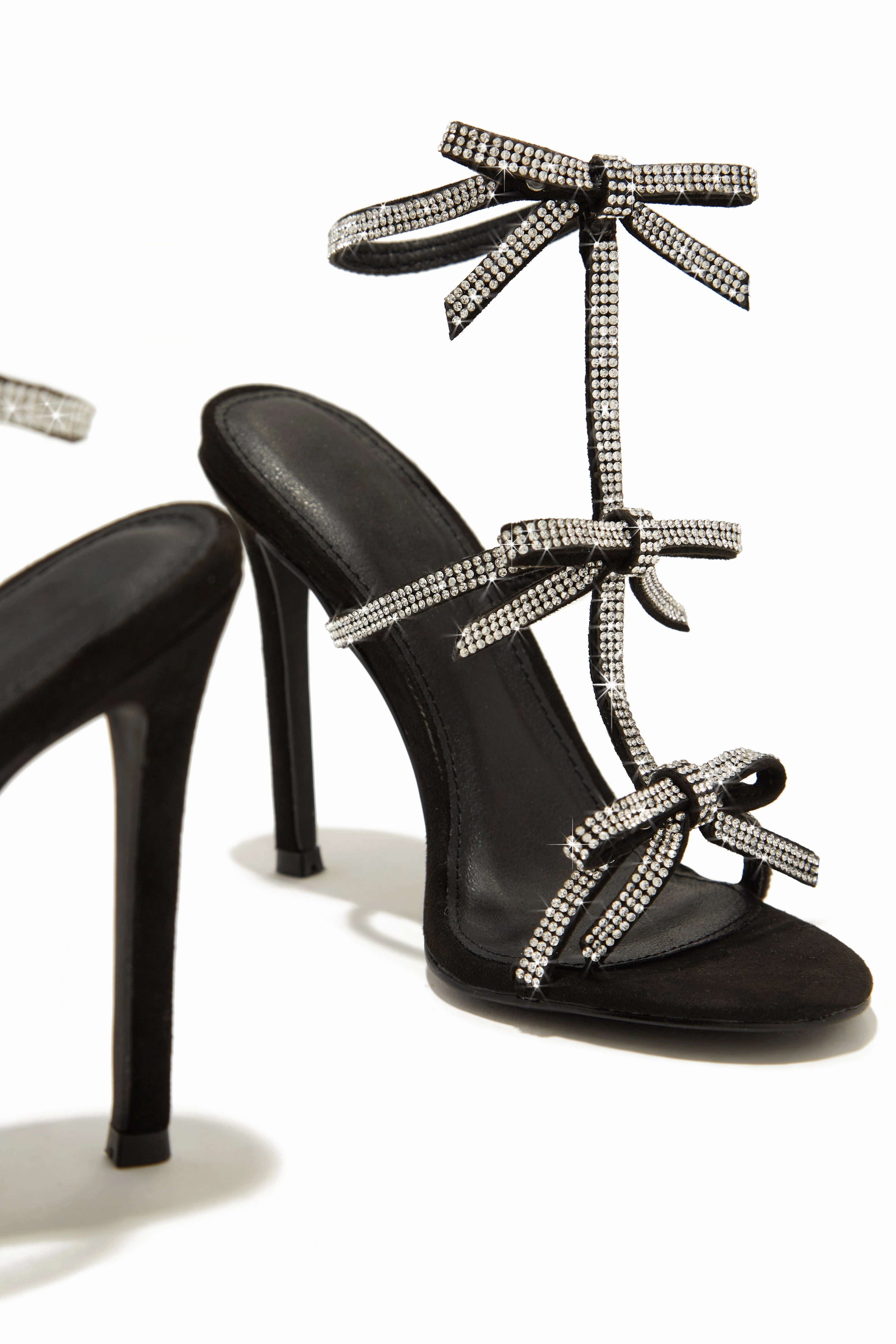 Party Season Embellished High Heels - Black