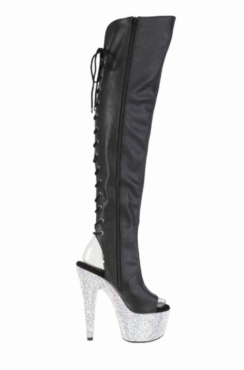 Pleaser BEJEWELED-3019MS-7 Thigh Boot