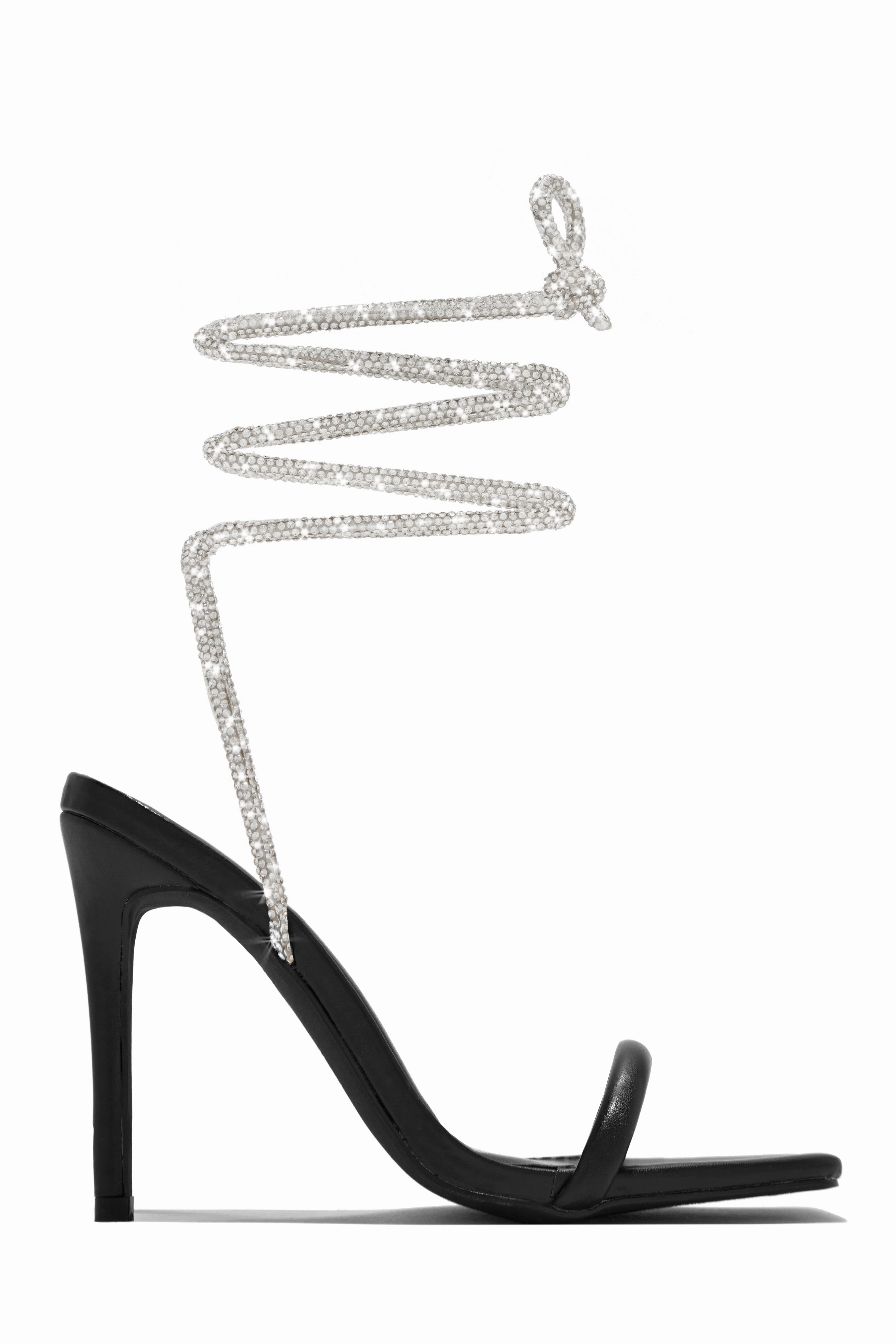 Pretty Girl Embellished Lace Up High Heels - Gold