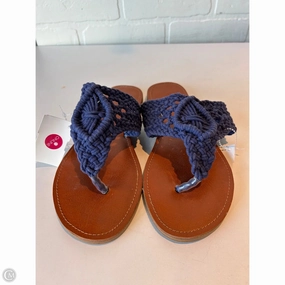 Sandals Flip Flops By Mia In Blue & Brown, Size: 6.5