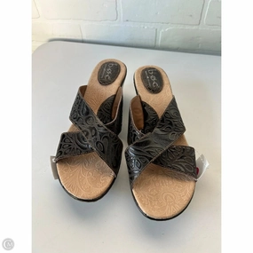 Sandals Heels Kitten By Boc In Brown, Size: 9
